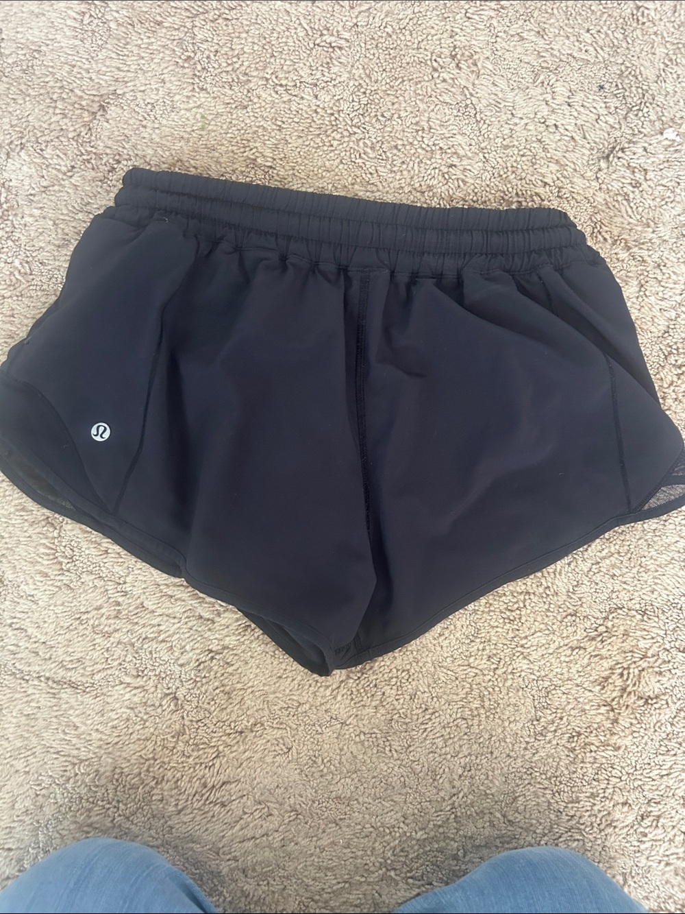 lululemon athletica Black Women's Athletic Shorts with Elastic Waist